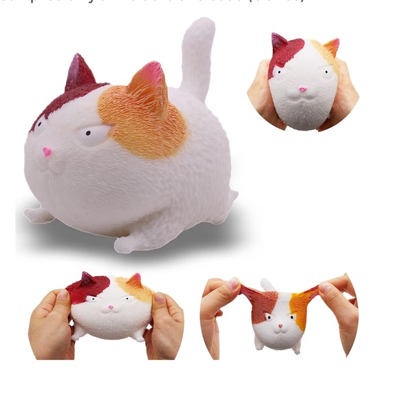 Other - Easy Squeezy Plush - White with Orange & Yellow Accents